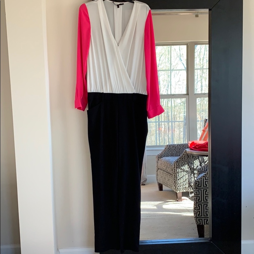 BCBGMaxazria Remington color block jumpsuit